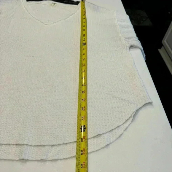 Dylan by True Grit White Waffle Short Sleeve Women T Shirts Size L - Picture 5 of 7